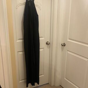 Roz & Ali Black Halter Wide-Leg Jumpsuit